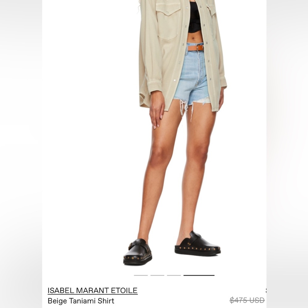 Isabel Etoile Merant tanamia shirt in beige. NWOT. Retail 475 - Picture 3 of 11